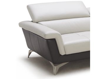 Holly Modern Two-Toned Leather Sectional Sofa