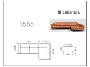 Divani Casa Katie Modern Orange Italian Leather Sectional Sofa