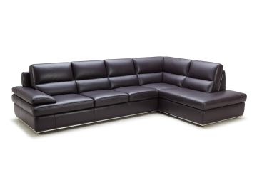 Jasmine Modern Brown Leather Sectional Sofa