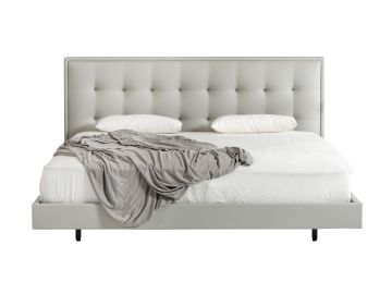 Hera Modern Grey Leatherette Bed