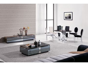 2318 Modern Black TV Stand