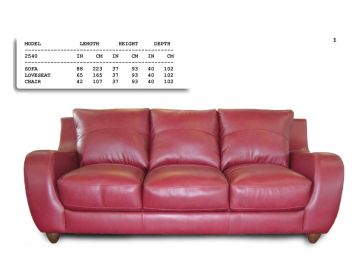  Full Leather Bremen Black Sofa Set 