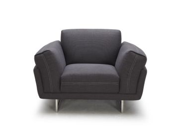 Divani Casa Laurel Modern Grey Fabric Sofa Set