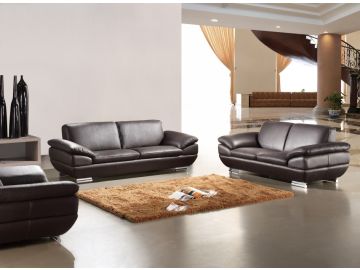 Renava Italian Leather 269 Sofa Set in Espresso