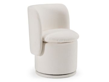 Divani Casa Norris - Modern Fabric Swivel Dining Chair