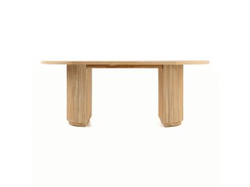 Jacobson - Modern Natural Acacia Oval Dining Table