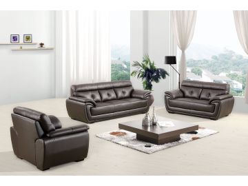 Divani Casa 3011 - Modern Espresso Bonded Leather Sofa Set