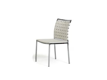 Shasta - Modern White Eco-Leather Dining Chair (Set of 2)