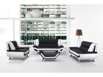 3032C Modern Black and White Sofa Set