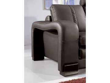 3330 Modern Black Leather 4 Piece Sectional Sofa Set