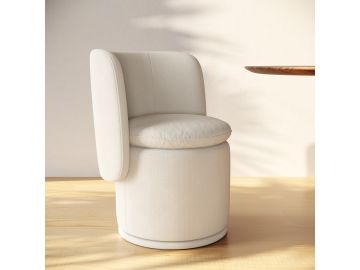 Divani Casa Norris - Modern Fabric Swivel Dining Chair