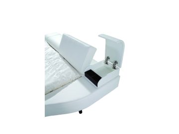 382 Modern White Bonded Leather Bed