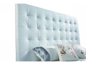 385 Modern White Eco-Leather Bed