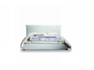 387 Modern White Eco-Leather Bed