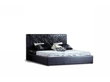 389B Modern Black Eco-Leather Bed