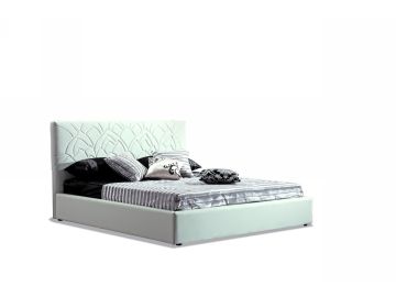 389 Modern White Eco-Leather Bed