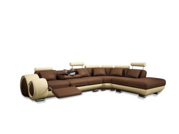 4086 Modern Leather Sectional Sofa