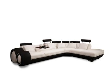 4086 Modern Leather Sectional Sofa