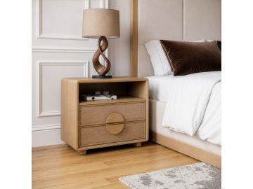 Sergio - Modern Natural Oak Nightstand