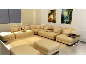 5004B Modern Leather Sectional Sofa