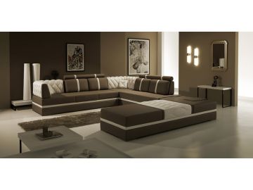 Modern Leather Sectional Sofa 5013B