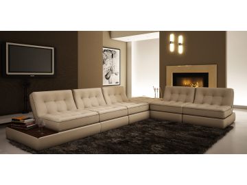 5055 Modern Leather Sectional Sofa