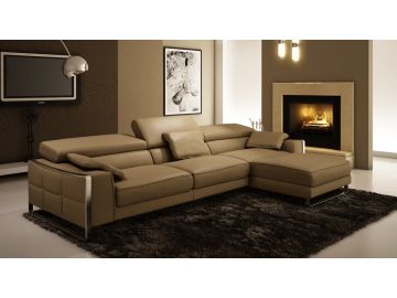 DRAGO Modern Bonded Leather Sectional Sofa