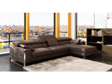 DRAGO Modern Bonded Leather Sectional Sofa
