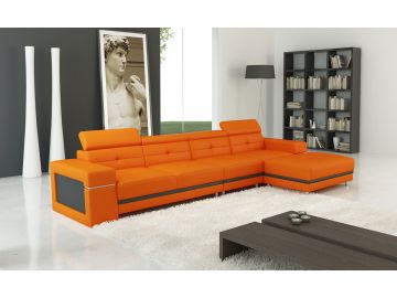 5072B Modern Leather Sectional Sofa