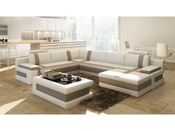 5083B Modern Bonded Leather Sectional Sofa