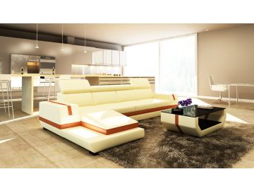5099B Modern Bonded Leather Sectional Sofa