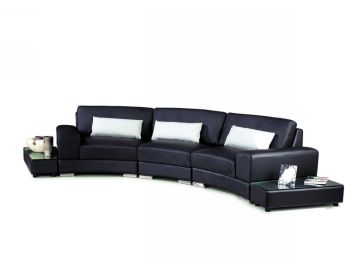 525 Modern White Leather Sectional Sofa 