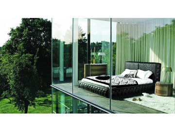 540 Modern Black Eco-Leather Bed