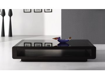 Lignite Modern Black Oak Coffee Table