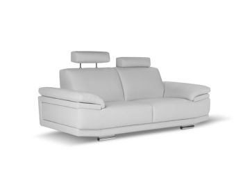 712 Modern White Italian Leather Sofa Set