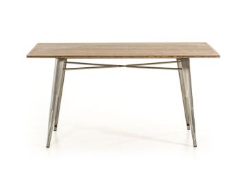 Ford Modern Steel & Wood Dining Table