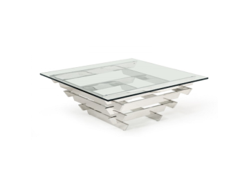 Upton Modern Square Glass Coffee Table