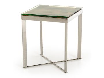 Santiago Modern Rectangular Wood Mosaic End Table