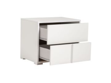 Nicla Italian Modern White Nightstand