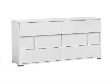 Nicla Italian Modern White Dresser