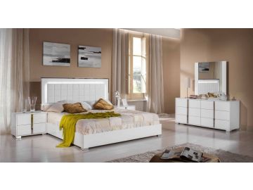 San Marino Modern White Bedroom Set