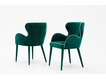 Tigard Modern Green Fabric Dining Chair