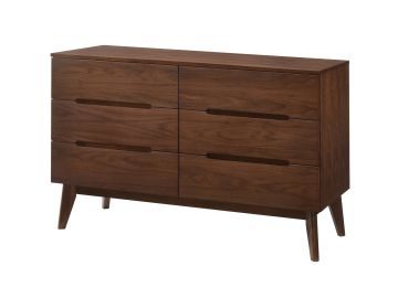 Lewis Mid-Century Modern Walnut Dresser