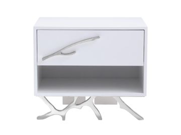 Legend Modern White Nightstand