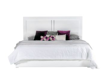 Nicla Italian Modern White Bed