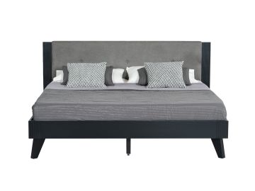 Panther Contemporary Grey & Black Bed
