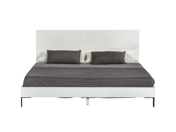 Valencia Contemporary White Bed