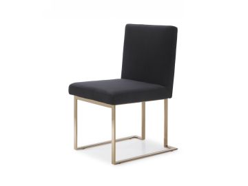 Fowler - Modern Black Fabric Dining Chair (Set of 2)