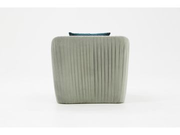 Ardine Modern Grey Velvet & Gold Lounge Chair