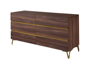 Calabria Modern Walnut Dresser